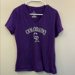 Fanatics Purple Colorado Rockies Short Sleeve Tee